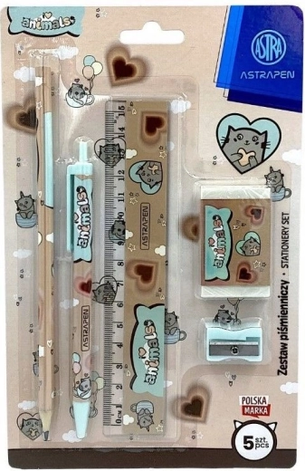 Pisaći pribor Pixel Animal Choco – 5-dijelni set