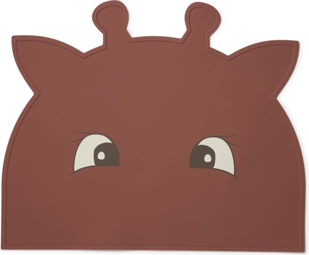 Nuuroo Albert silikonsko podmetalo Giraffe Mahogany