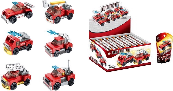 Građevinski set vatrogasnog vozila - 1 komad