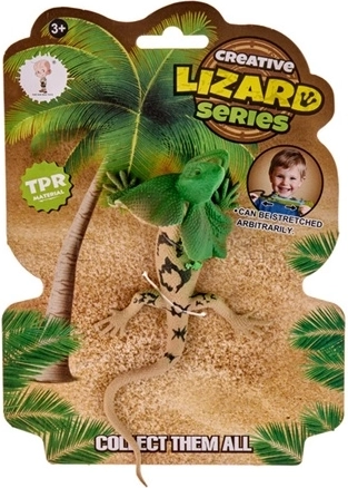 Brown-Green Frilled Lizard Figurine