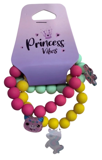 Pink set matiranih narukvica jednorog (3 kom)