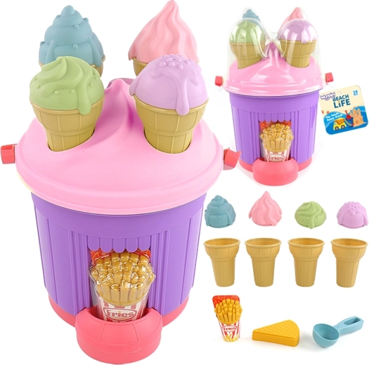 WOOPIE Sand Ice Cream Shop Set with Bucket and Molds