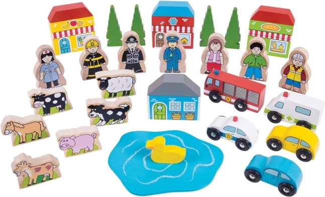 veliki set dodataka za drvene željezničke pruge BIGJIGS RAIL