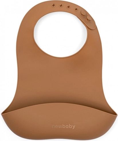 Silikonska podbradak New Baby smeđa