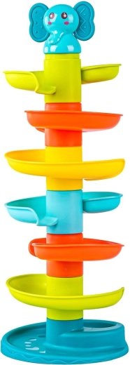 Stable tower with a little elephant and bold colors