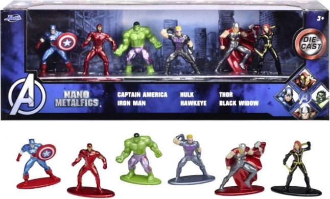 Metalne figurice JADA MARVEL AVENGERS, 6 kom, 4 cm