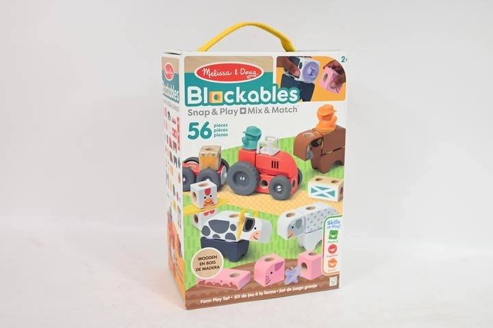 Melissa & Doug Blockables na farmi – drvena konstrukcijska građevinska igra