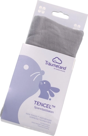 Träumeland napinjuća plahta Tencel 40 × 90 cm tamno siva