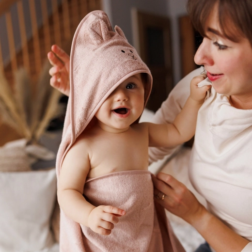 Hood for warmth and comfort after bathing