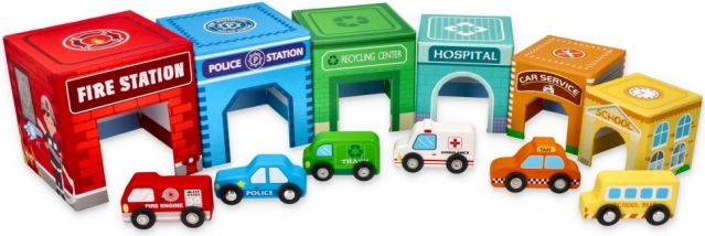 piramida od čašica s vozilima