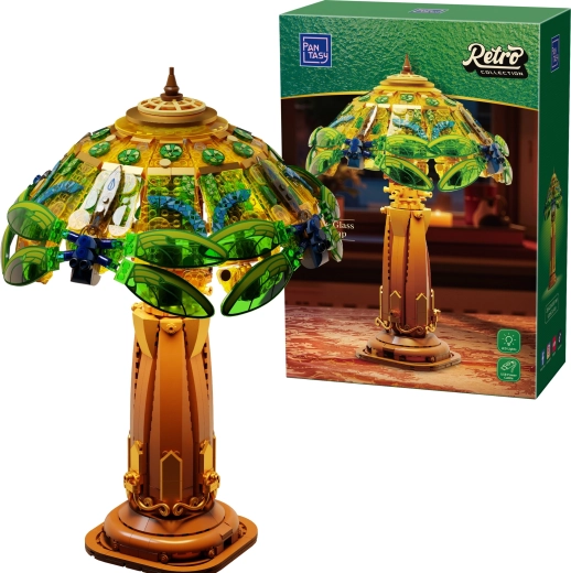 Pantasy retro vitražna stolna lampa – set za slaganje od 1067 dijelova