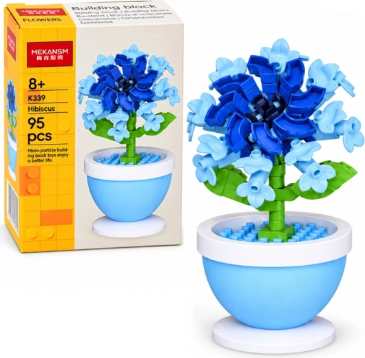 Konstruktor mini cvijeta u lončanici – hibiskus - 1 komad