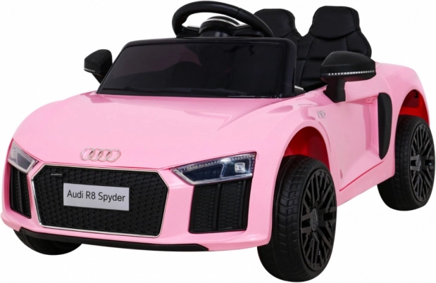 Audi R8 na baterije za djecu Ružičasta + Daljinsko upravljanje + EVA + Spori start + MP3 LED