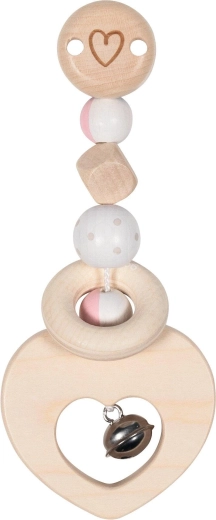 Wooden clip with heart - 1 piece