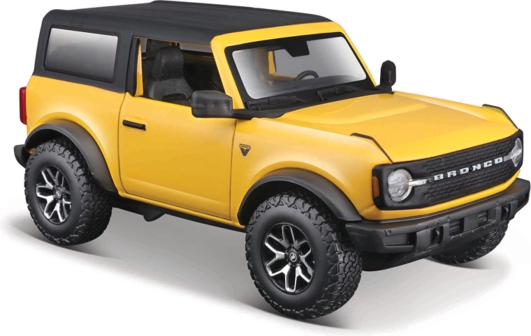 Maisto Ford Bronco Badlands 2021 žuti – metalni model auta 1:24