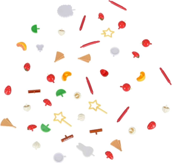 Rich 75-piece set for decorating and serving