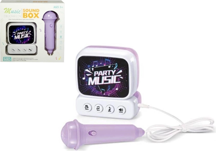 Mini music sound box with microphone for kids