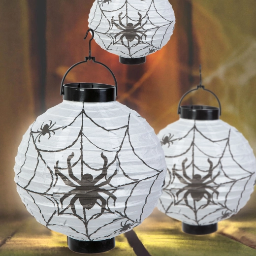 LED Spider Web Lantern, 20 cm