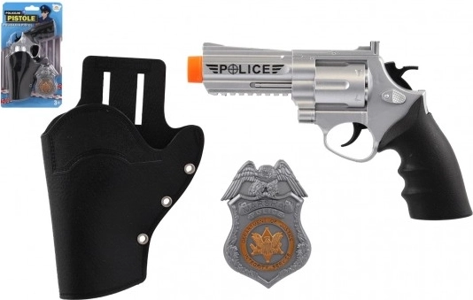 Dječji policijski set: revolver s futrolom i značkom