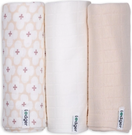 Lodger pamučne muslinske pelene Swaddler solid matcha powder, 70 x 70 cm (3 kom)