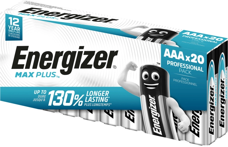 Energizer Max Plus AAA alkalne baterije, 20 kom