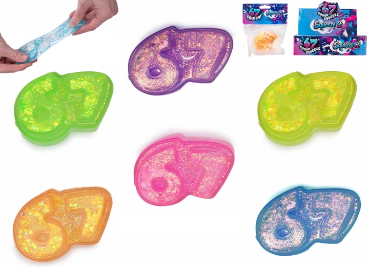 Antistres igračka Six Seven – rastezljive znamenke 6 i 7