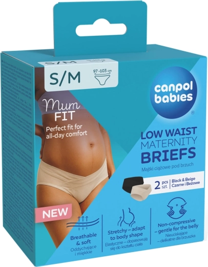 Canpol babies MumFIT low-rise maternity panties S/M 2 pcs