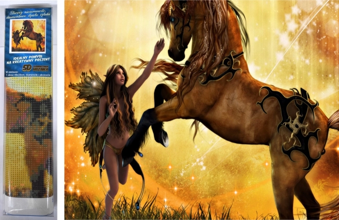 Dijamantno slikanje – ukroćivanje konja 30 × 40 cm