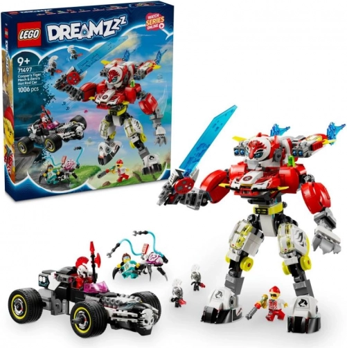 LEGO DREAMZzz 71497 Cooperov tigrasti robot i Zerov hot rod