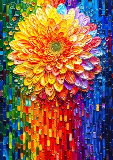 Enjoy puzzle Cvjetni mozaik 1000 dijelova