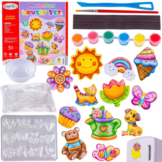Creative DIY kit for making cast magnets (sweet motifs) - 1 piece