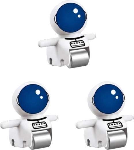 Three astronaut figures included