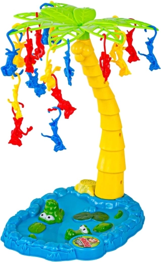 Colorful palm tree and monkeys that will test dexterity