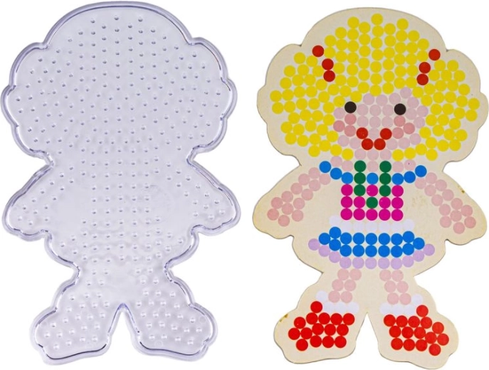 Girl template and pegboard for precise arranging