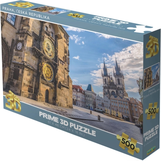 Prime 3D slagalica Češka Republika: Prag (Starogradski trg, astronomski sat) 500 dijelova, holografska
