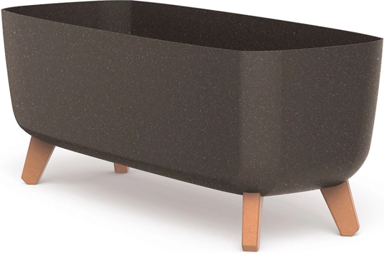 Samozalijevajuća žardinjera s nogicama 58 cm ECO Wood kava