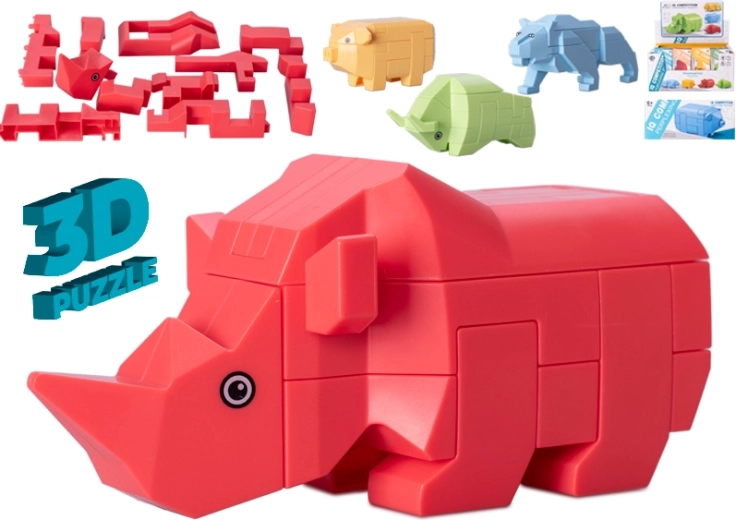3D animal puzzles – educational building set for kids ages 6+