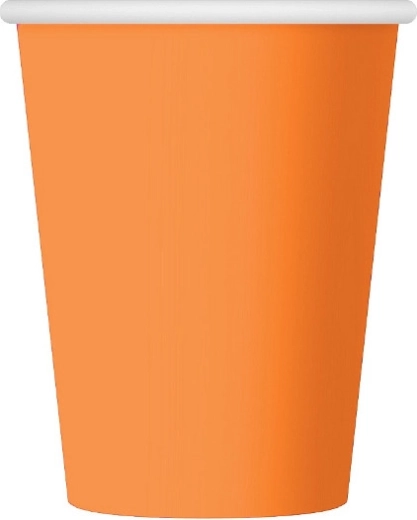 Orange Paper Cups 6 pcs