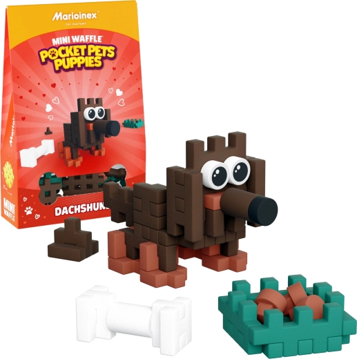 Stavebnica Mini Waffle Pocket Pets – jazavčar od Marioinexa