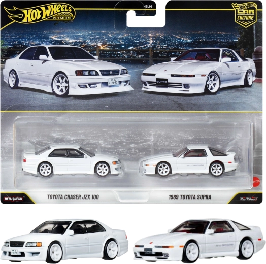 Hot Wheels Premium set of 2 cars: Toyota Chaser JZX100 and Toyota Supra (1989)