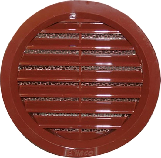 Ventilacijska rešetka s mrežicom, promjer 100 mm, smeđa