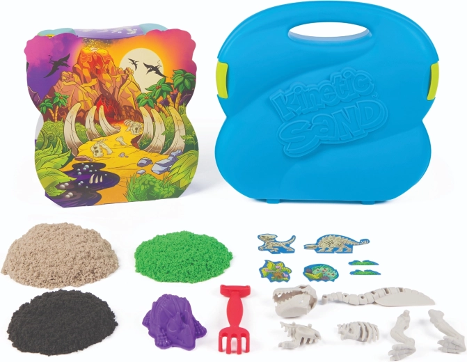 Three colors of kinetic sand