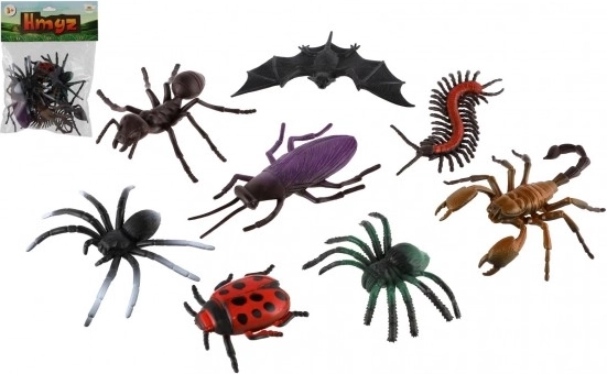 set plastičnih modela kukaca 8 kom (7–12 cm) u vrećici