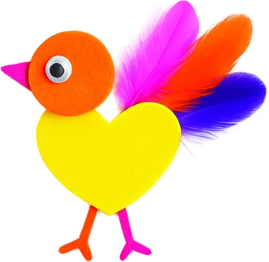 Vesela životinjica od pjene i perja