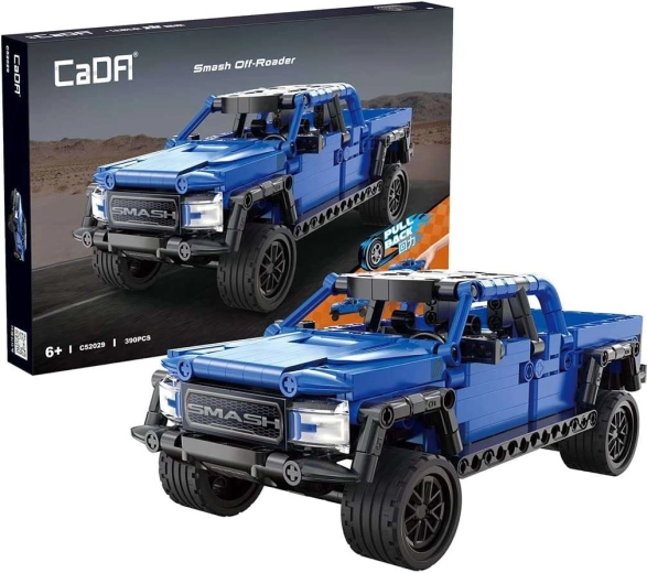 CaDA plavi terenski automobil Smash Off-Roader s pull-back pogonom