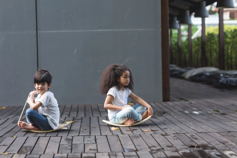 Balance while standing, sitting, and rocking