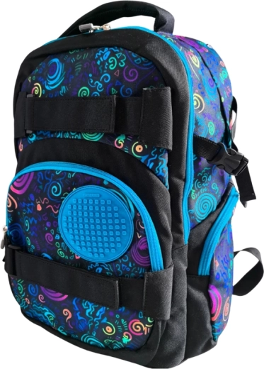 Pixie Crew studentski ruksak plavi Spiral magic sa 100 piksela