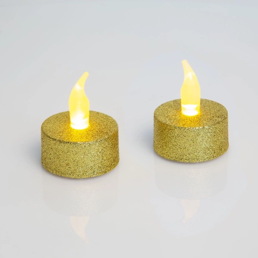 Silver LED Tealight Candle with Batteries - 1 Piece