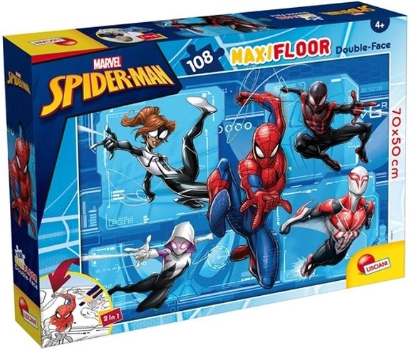 Lisciani Marvel maxi podne puzzle Spider-Man 108 dijelova, obostrano