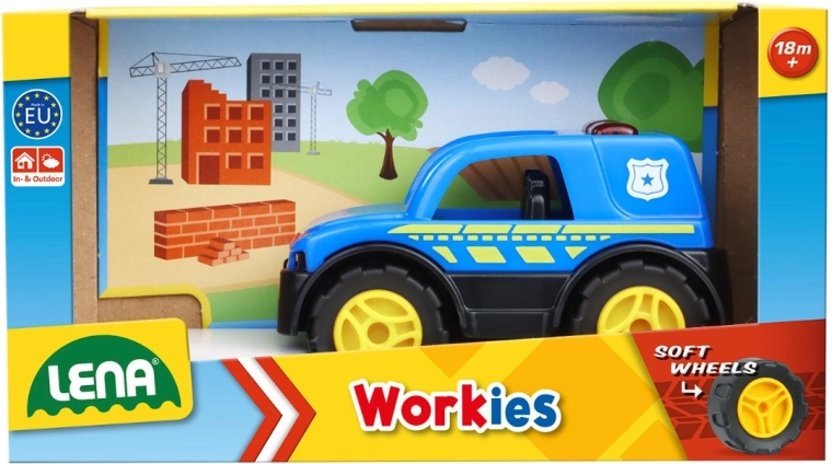 LENA Workies police car 12 cm